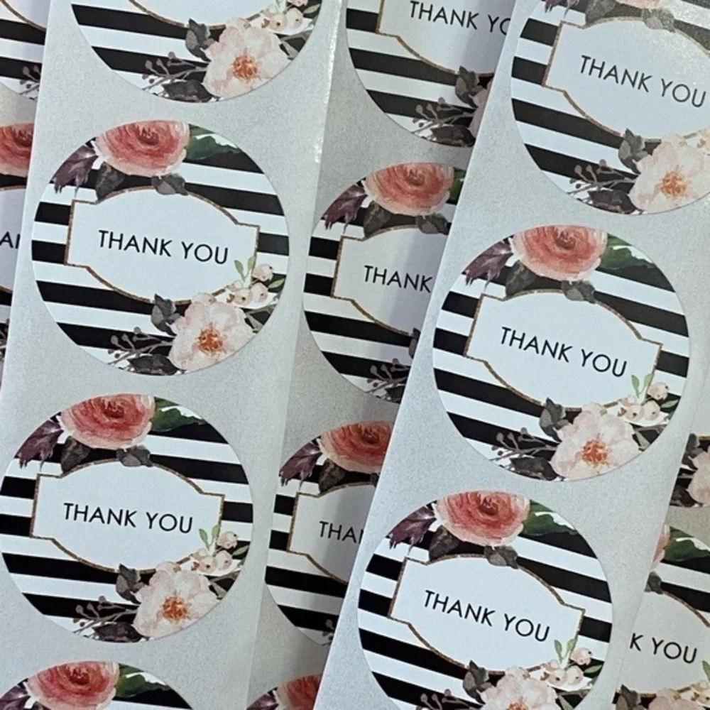 40 Small Thank You Stickers! (Quarter Size)